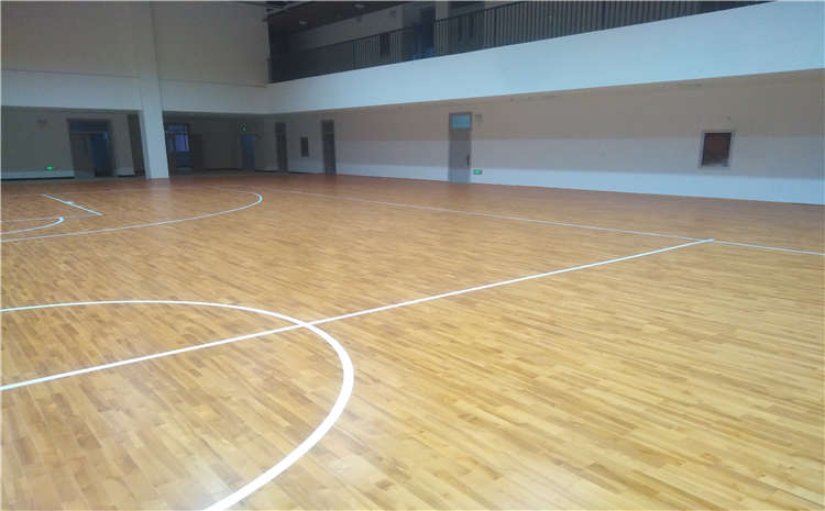 山东菏泽小学室内篮球场木地板