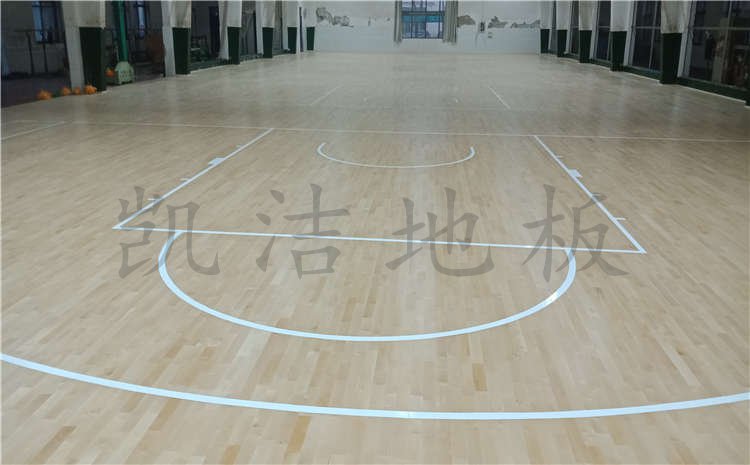 河北沧州体育学校体育馆木地板案例图片