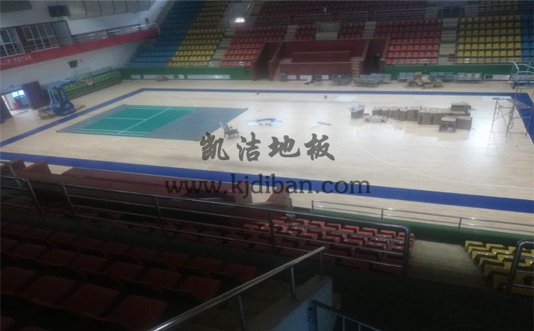 山西晋城凤凰山煤矿体育馆木地板——凯洁运动木地板
