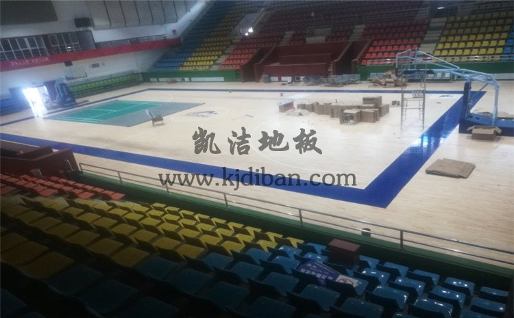 山西晋城凤凰山煤矿体育馆木地板——凯洁运动木地板